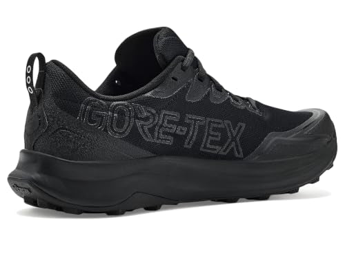 Saucony Men's Peregrine 16 GTX Sneaker, Black/Black/Black, 9