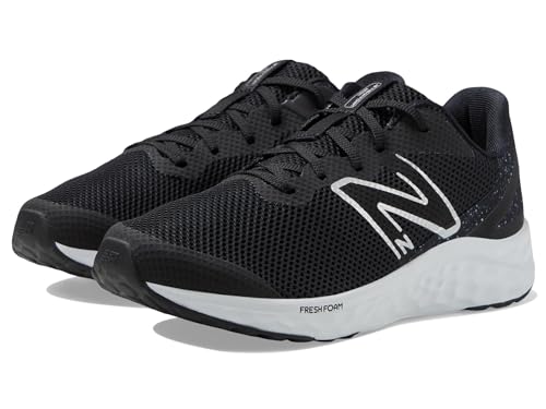 New Balance KIds Arishi Fresh Foam v4 Sneaker, BLACK/WHITE/SILVER METALLIC, 3.5 M Big Kid (8-12 Years) - product image