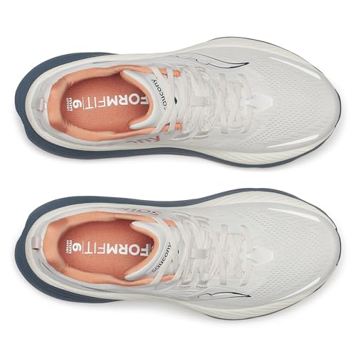Saucony Men's Hurricane 24 Sneaker, Vanilla/Dusk, 10