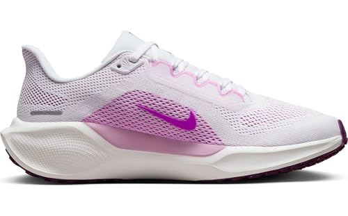 Nike Pegasus 41 Women's Road Running Shoes (FD2723-103, White/Black/Beyond Pink/Hyper Violet) Size 7