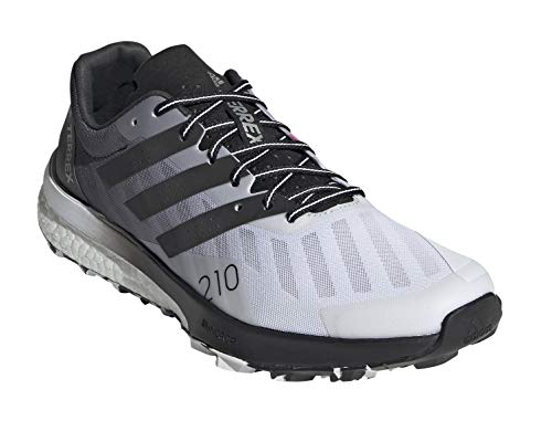adidas Women's Terrex Speed Ultra Trail Running Shoe, Cloud White/Core Black/Solar Yellow - 7.5