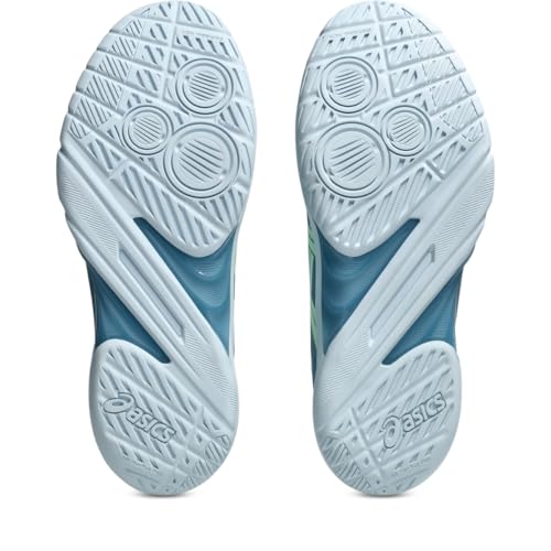 ASICS Men's POWERBREAK FlyteFoam Handball Shoe, 7, SABA Blue/Menthol