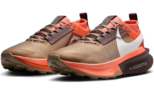Nike Zegama 2 Men's Trail Running Shoes (HQ3768-200, Khaki/Hyper Crimson/Burgundy Crush/White) Size 6 - alternate view 8