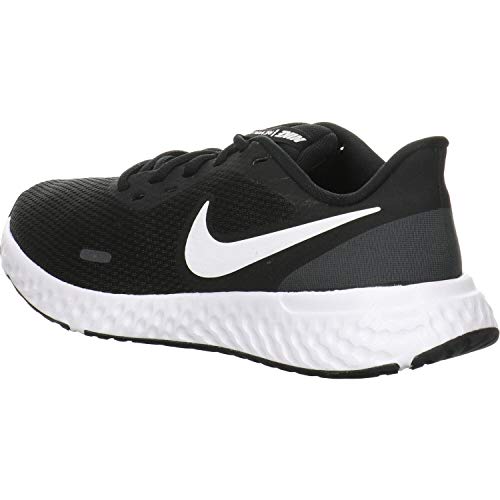 Nike Women's Women's Nike Revolution 5 Athletic Shoe, Black/White-Anthracite, 5 Regular US