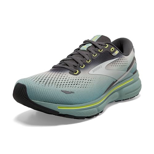 Brooks Men's Ghost 15 Neutral Running Shoe - Grey/Oyster/Cloud Blue - 7.5 Medium