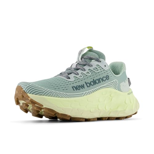 New Balance Women's Fresh Foam X More Trail V3Trail Running Shoe, Salt Marsh/Clay ASH/Limelight, 8.5