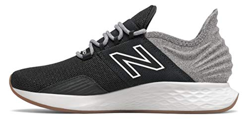 New Balance Women's Fresh Foam Roav Running Shoe,Black/Light Aluminum,8.5
