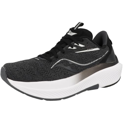 Saucony Women's Echelon 9 Sneaker, Black/White, 7
