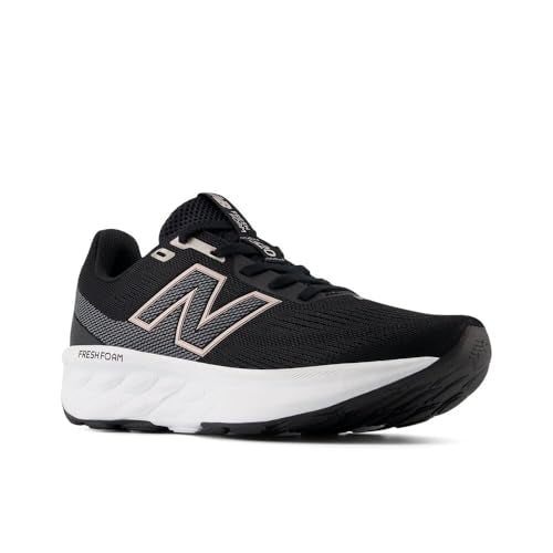 New Balance Women's Fresh Foam 520 V9 Running Shoe, Black/Castlerock/Metallic Rose, 10 W