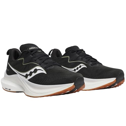 Saucony Women's Tempus 2 Sneaker, Black/White, 8
