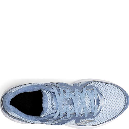 Saucony Women's Cohesion 11 Running Shoe, Fog/Blue, 7 Medium US