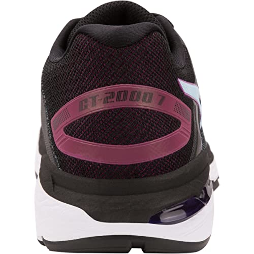 ASICS Women's GT-2000 7 Running Shoes, 5, Black/Skylight