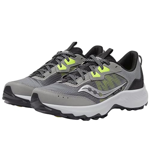 Saucony Men's Aura Tr Sneaker, Cinder/Citron, 11.5