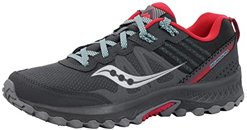 Saucony Women's Excursion TR14 Dark Grey/Hot Pink Running Shoe 9 M US