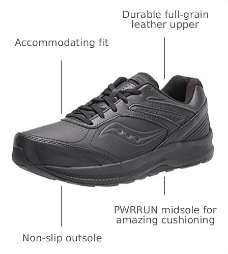 Saucony mens Echelon Walker 3 Walking Shoes, Black, 10 Wide US