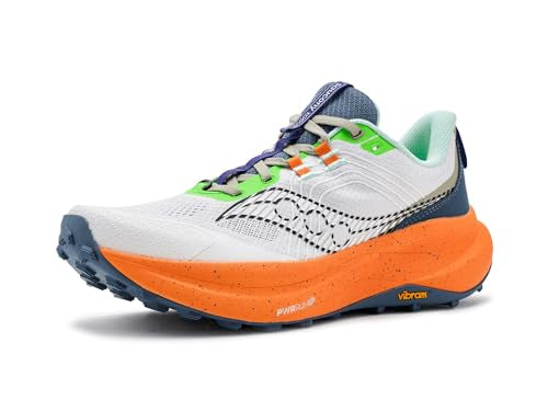 Saucony Men's Xodus Ultra 4 Sneaker, White/Tumeric, 11.5