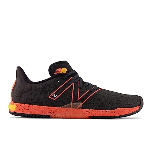 New Balance Men's Minimus TR BOA V1 Cross Trainer, Blacktop/Blaze Orange, 10.5 M