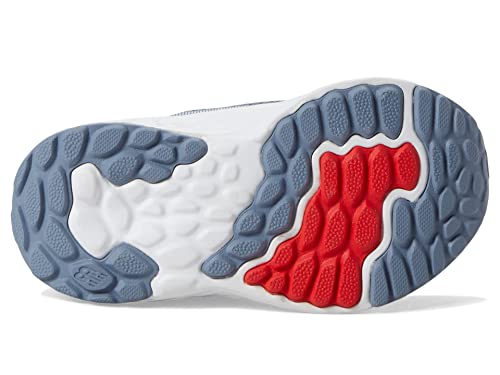 New Balance Kid's Fresh Foam Arishi V4 Hook & Loop Running Shoe, Arctic Grey/Pixel Green/True Red, 3 Wide US