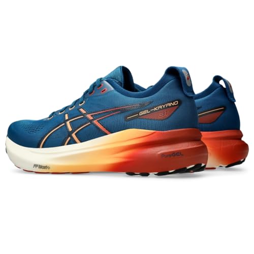 ASICS Men's Gel-Kayano 31 Running Shoes, 12.5, Rich Navy/Spice Latte