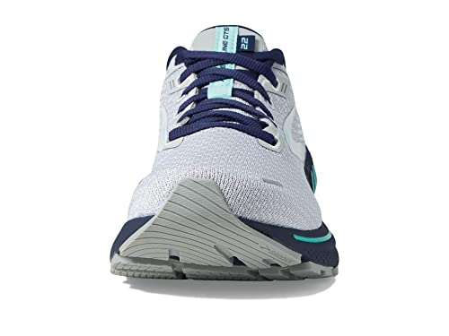 Brooks Women's Adrenaline GTS 22 Supportive Running Shoe - Grey/Peacoat/Aruba - 10.5 Medium