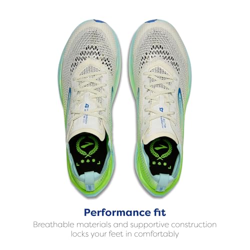 Brooks Unisex Hyperion Elite 4 PB, Neutral Race Running Shoe, Men & Women - Bluewash/Green Gecko/Cobalt - 5.5 Medium