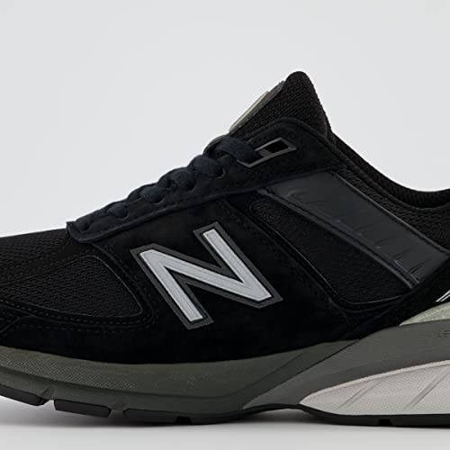 New Balance Women's Made in US 990 V5 Sneaker, Black/Silver, 5 N US