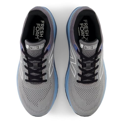 New Balance Men's Fresh Foam X 860 V14 Running Shoe, Slate Grey/Chrome Blue/Sea Salt, 9