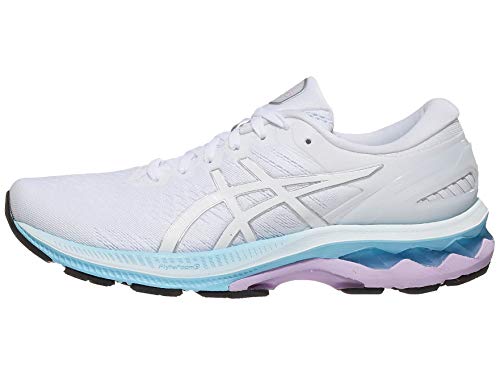 ASICS Women's Gel-Kayano 27 Running Shoe, White/Pure Silver - 7.5