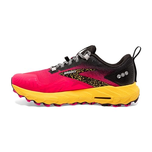 Brooks Women’s Cascadia 17 Trail Running Shoe - Diva Pink/Black/Lemon Chrome - 7 Medium