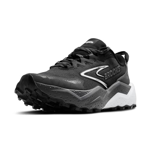 Brooks Women’s Caldera 8 Ultra Trail Running Shoe - Black/Blackened Pearl/White - 9 Medium