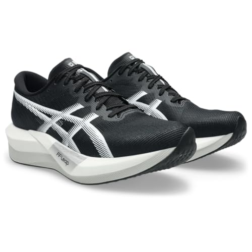ASICS Unisex Magic Speed 5 Running Shoes, 7M / 8.5W, Black/White