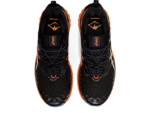 ASICS Men's Trabuco Max Running Shoes, 10.5, Black/Shocking Orange