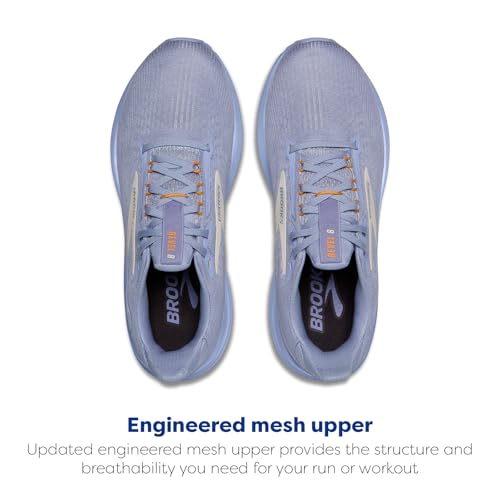 Brooks Women’s Revel 8 Neutral Running & Walking Shoe - Blue Heron/Coconut/Orange - 8 Medium - alternate view 4