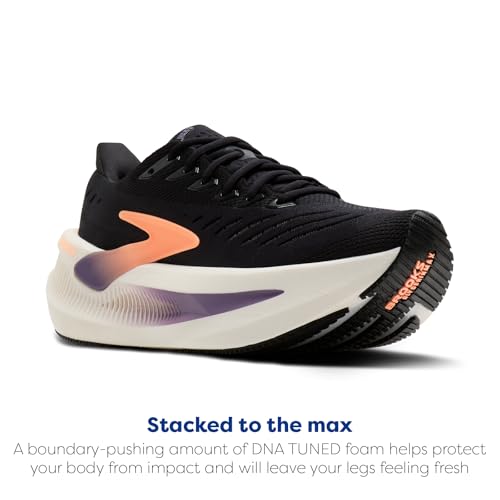 Brooks Women’s Glycerin Max 2 Neutral Running & Walking Shoe - Black/Peach/Clear - 8.5 Medium