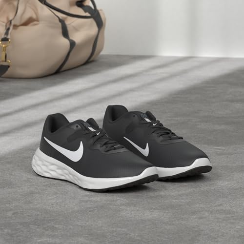 Nike W Nike Revolution 6 Nn, Women's Sneaker, Black White Dk Smoke Grey Cool Grey, 10
