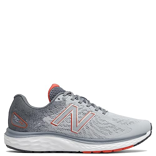 New Balance mens 680 V7 Running Shoe 8.5 X-Wide Grey/Ghost Pepper/Black