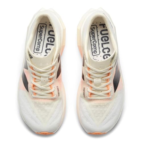 New Balance Women's FuelCell SuperComp Elite V4 Running Shoe, White/Angora/Hot Mango, 6.5 M