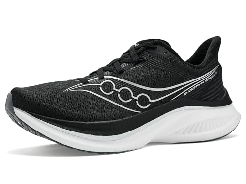 Saucony Women's Endorphin Speed 5 Sneaker, Black/White, 8