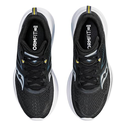 Saucony Men's Omni 22 Sneaker, Black/White, 10.5 Wide