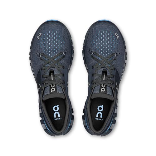 On Men's Cloud X 4 Sneakers, Navy/Gourami, 11.5 Medium US