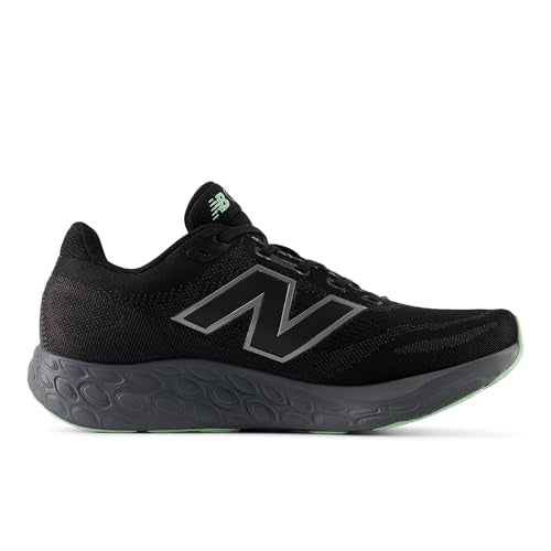 New Balance Women's Fresh Foam 680 V8 Waterproof Running Shoe, Black/Castlerock/Lab Green, 9 M