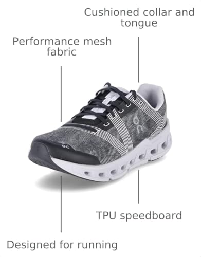 On Men's Cloudgo Sneakers, Black/Glacier, 12 Medium US