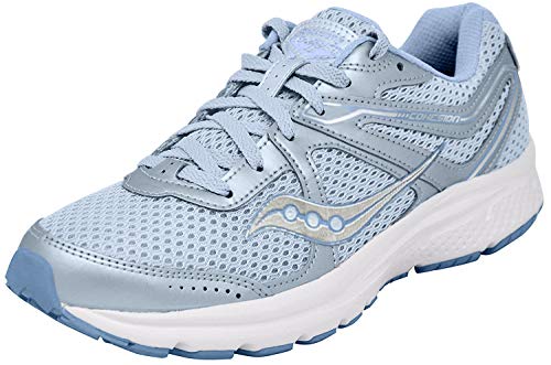 Saucony Women's Cohesion 11 Running Shoe, Fog/Blue, 7 Medium US