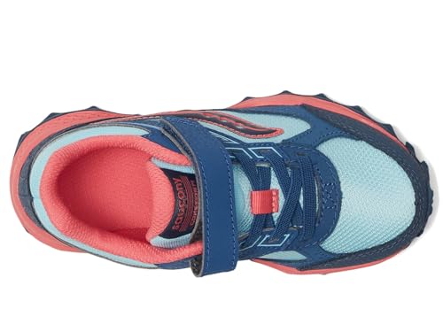 Saucony Unisex Cohesion TR14 A/C Trail Running Shoes (Little Kid/Big Kid) Aqua/Coral 4 Big Kid Medium