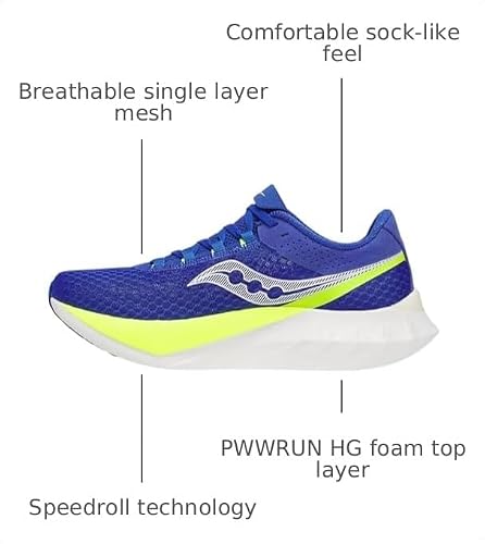 Saucony Men's Endorphin Pro 4 Sneaker, Lapis/Citron, 11.5