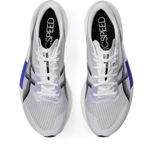 ASICS Unisex Magic Speed 5 Running Shoes, 9.5M / 11W, White/Black