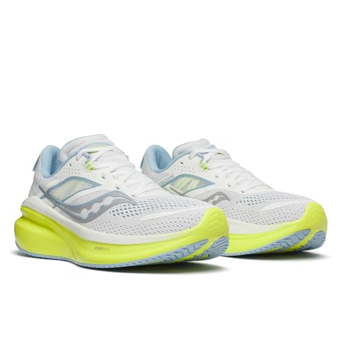 Saucony Women's Omni 22 Sneaker, White/Sunny, 7