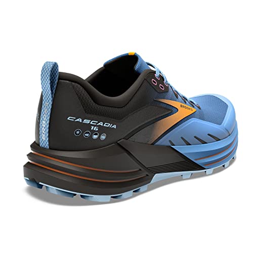 Brooks Women's Cascadia 16 Trail Running Shoe - Blue/Black/Yellow - 7.5 Medium