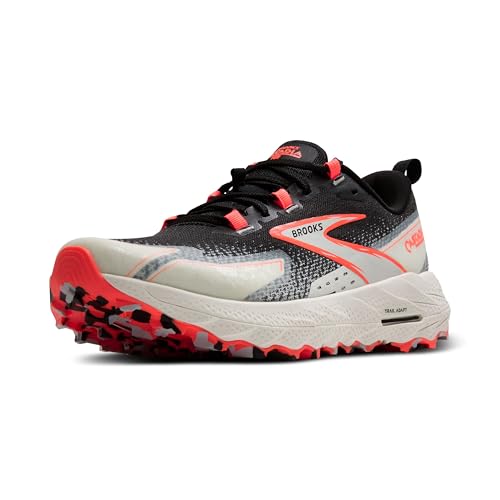Brooks Women’s Cascadia 18 Mountain Trail Running Shoe - Black/Blue Wash/Flame - 9 Medium