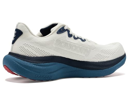 Saucony Men's Ride 19 Sneaker, Ivory/Storm, 11